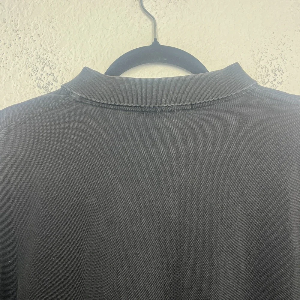Polo Ralph Lauren Polo Shirt Mens‎ 2XL Black Cotton Pony Logo Side Slit Golf